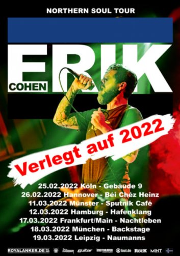 Foto - Event - Verschoben auf den 02.09.2022
Erik Cohen (Rock, Kiel)