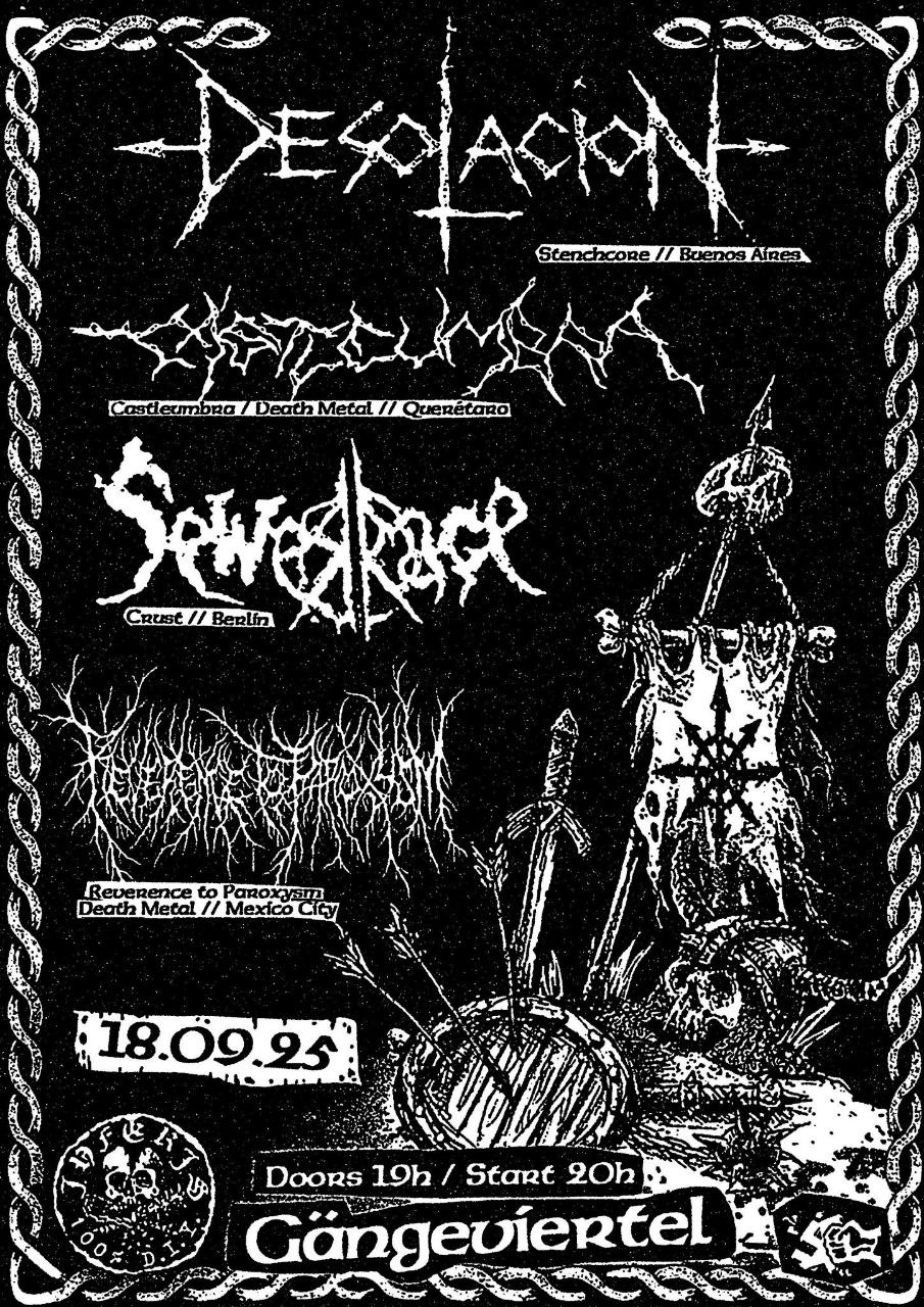 Foto - Event - Reverence to Paroxysm (mex) + Castleumbra (mex) ACHTUNG Konzert verlegt ins GÄNGEVIERTEL