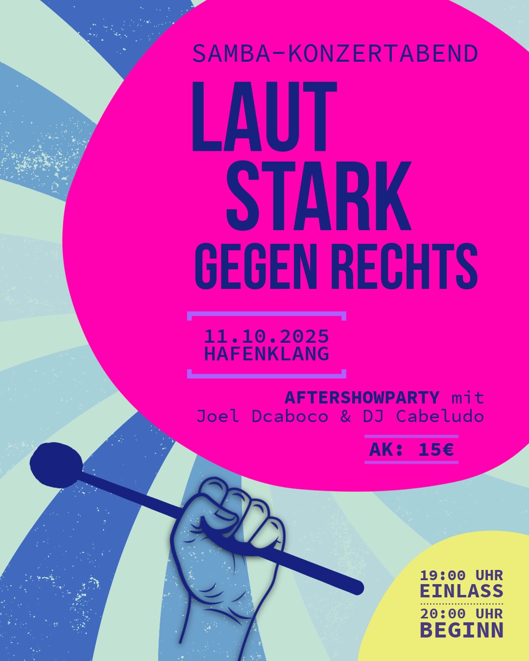 Foto - Event - "Lautstark gegen Rechts" – Samba-Konzertabend & Aftershowparty im Hafenklang